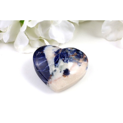 Sodalitové srdce 54x49 mm | Modrý minerál | Levnemineraly
