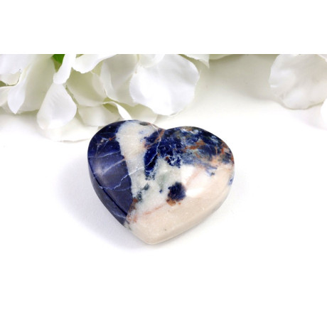 Sodalitové srdce 54x49 mm | Modrý minerál | Levnemineraly