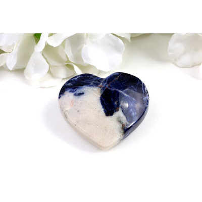 Sodalitové srdce 54x49 mm | Modrý minerál | Levnemineraly