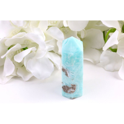 Obelisk hemimorfit modrý 77mm | Brazilský minerál