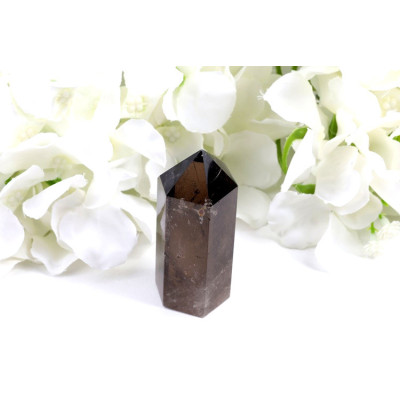 Obelisk záhněda 72x29x24 mm - kouřový křišťál Brazílie