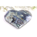 Mechové achátové srdce 120x104 mm | Brazilský achát