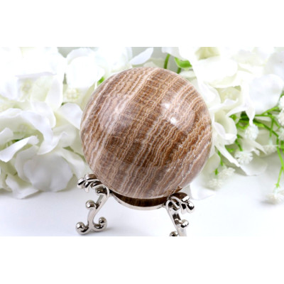 Pruhovaný kalcit koule 72 mm | Madagaskar