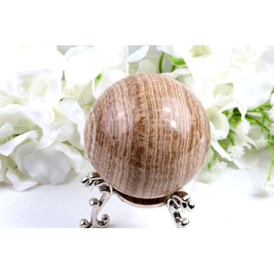 Pruhovaný kalcit koule 71 mm | Madagaskar