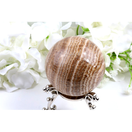 Pruhovaný kalcit koule 70 mm | Madagaskar