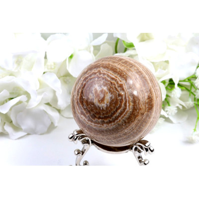 Pruhovaný kalcit koule 70 mm | Madagaskar