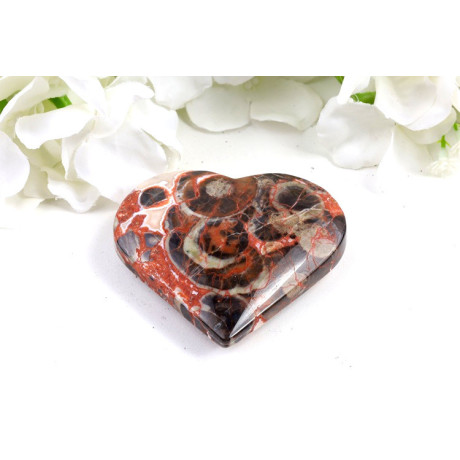 Srdce z penízkového achátu 70x64 mm | Levné minerály