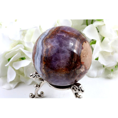 Koule Ametyst achát 69 mm | Brazilský minerál