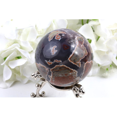 Fotbalový achát koule 67mm | Madagaskar | Levně