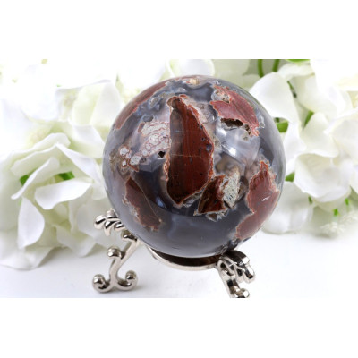 Koule fotbalový achát 68mm | Madagaskar | 434g