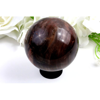 Koule zkamenělé dřevo 73mm Madagaskar - luxusní leštěná