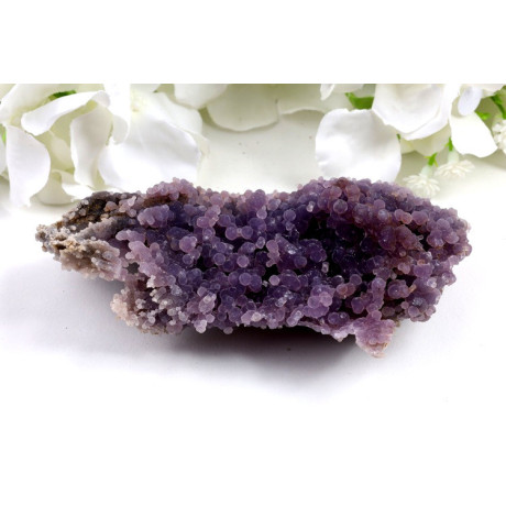 Hroznový achát 113x74x33 mm - fialový minerál z Indonésie