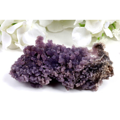 Hroznový achát 113x74x33 mm - fialový minerál z Indonésie