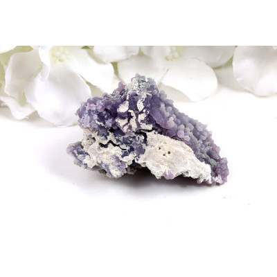 Hroznový achát 66mm - fialový minerál z Indonésie