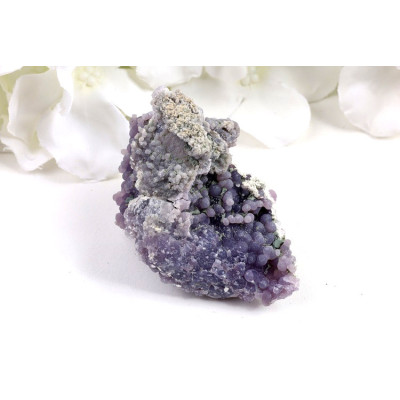 Hroznový achát 66mm - fialový minerál z Indonésie