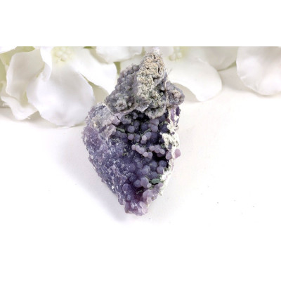 Hroznový achát 66mm - fialový minerál z Indonésie