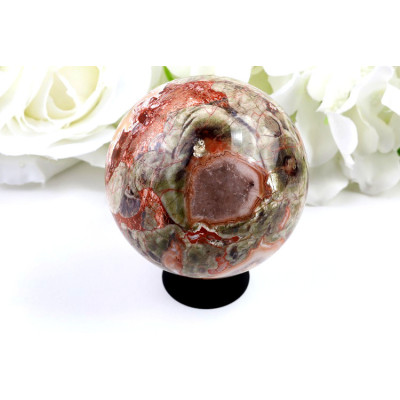 Koule Penízkový achát č. 34 (71 mm) – prosperita a harmonie