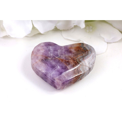 Ametyst achát srdce 54mm | Brazilský minerál