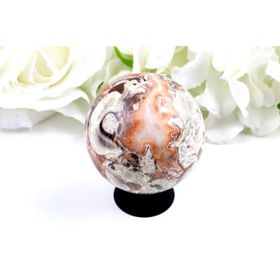 Koule Penízkový achát 61 mm - přírodní číns