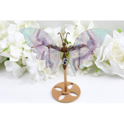 Motýl duhový fluorit 154x158 mm | Originální dekorace