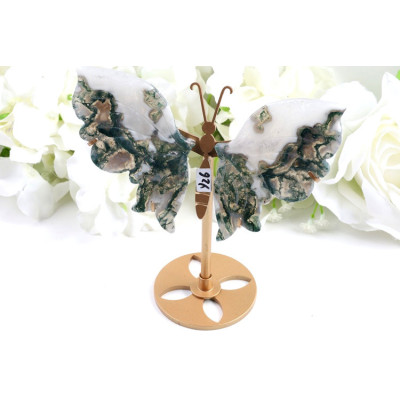 Mechový achát motýl 142x135 mm - přírodní kámen