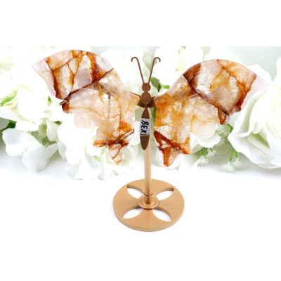 Motýl zlatý labradorit - leštěná dekorace z Brazílie