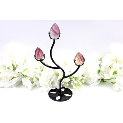 Duhový fluorit na stojanu 25,5x15,5 cm | Levnemineraly.cz