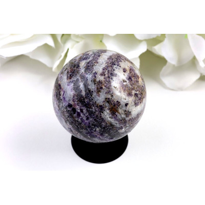 Koule Zebra fluorit 50 mm - Unikátní kámen z Číny 196 g