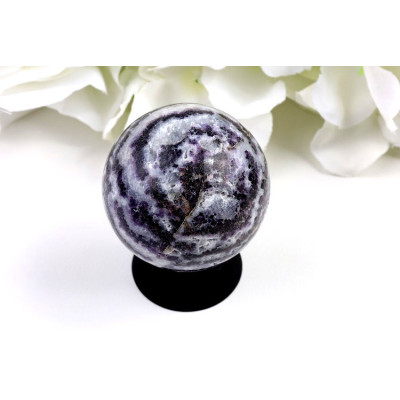 Koule Zebra fluorit č. 39 (47 mm) - přírodní kámen z Číny