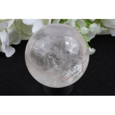 Křišťál koule 66 mm - mléčná průsvitná koule 417 g