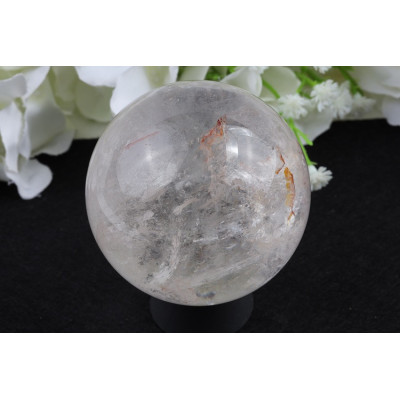 Křišťál koule 66 mm - mléčná průsvitná koule 417 g
