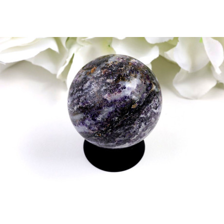 Koule Zebra fluorit 48 mm - unikátní pruhovaný fluorit