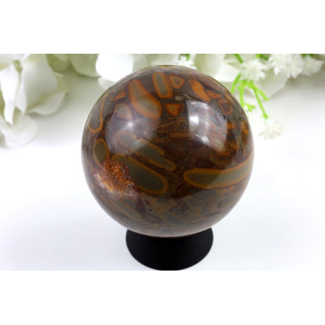 Bambus jaspis koule 61 mm - přírodní kámen z Číny