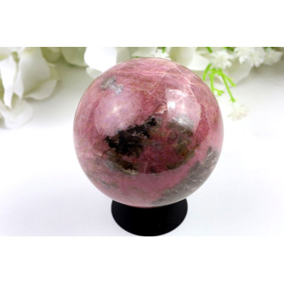 Koule Rodonit č. 485 | 60 mm | Růžový kámen z Číny