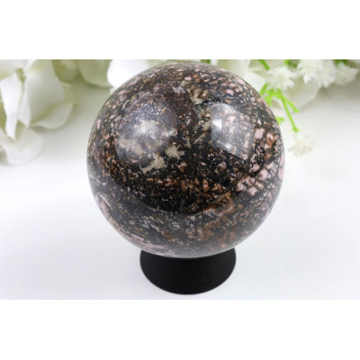 Rodonit koule 63 mm, 467 g - přírodní kámen z Číny