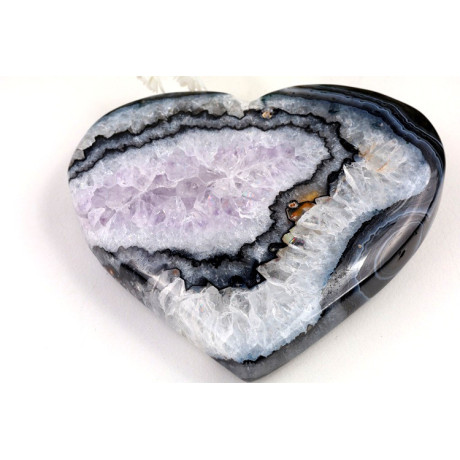 Srdce černý sardonyx 8.2 cm | Brazílie | Levné minerály