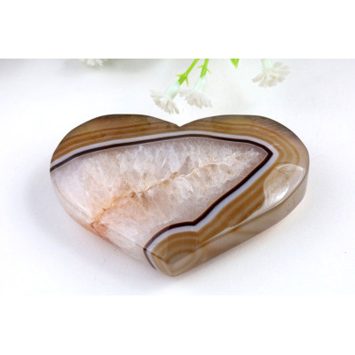 Srdce z hnědého achátu 96g - Brazilský achát | Minerály