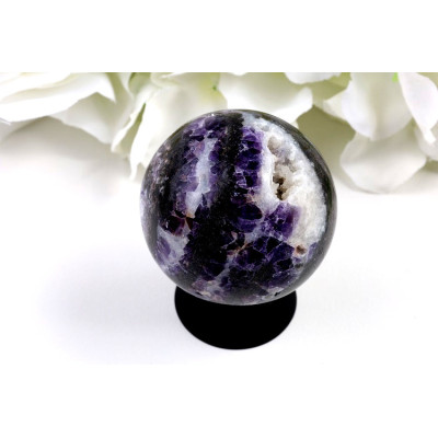 Koule Zebra fluorit 49 mm, 182 g - Originál z Číny