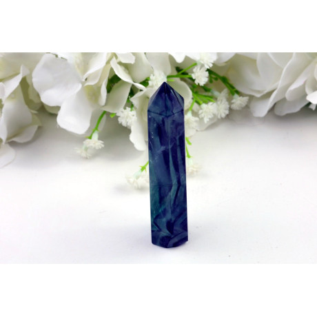 Obelisk fluorit 88x19x17 mm - tmavě zelený | Čína