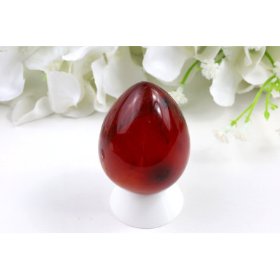 Vejce Karneol 53x40 mm - Leštěný kámen z Brazílie