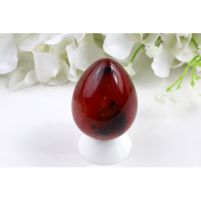 Vejce Karneol 53x40 mm - Leštěný kámen z Brazílie