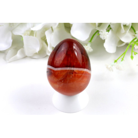Karneolové vejce 52x40 mm - Mahagonový odstín č. 544