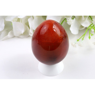 Karneolové vejce 6,3 cm | Brazílie | Červený energický kámen