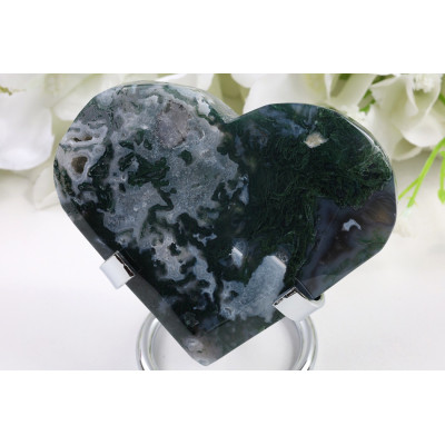 Srdce mechový achát 89x76 mm | Brazílie | 187 g