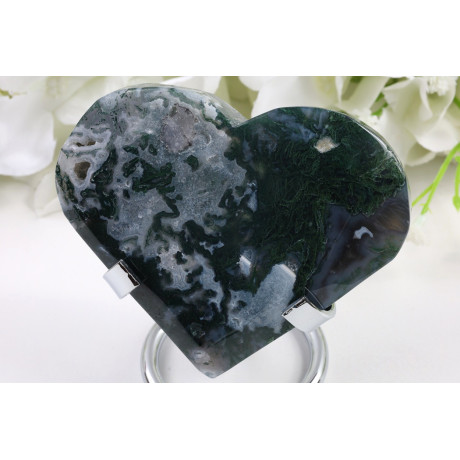 Srdce mechový achát 89x76 mm | Brazílie | 187 g