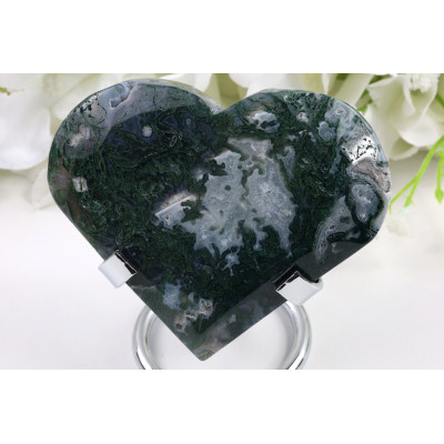 Srdce mechový achát 89x76 mm | Brazílie | 187 g