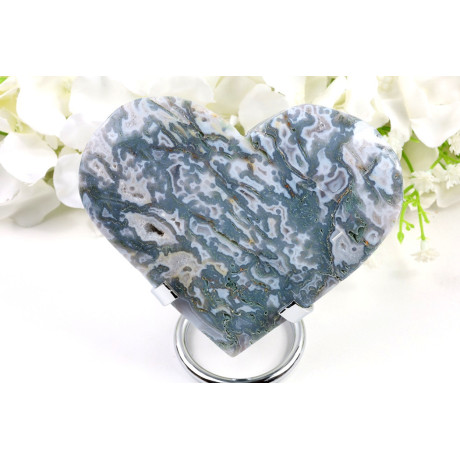 Srdce mechový achát 115x98 mm - Přírodní dárek