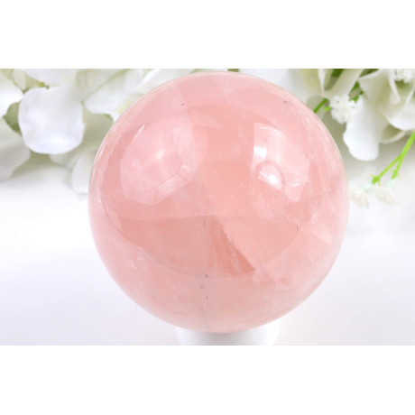 Koule růženín 72 mm - jemně růžová, lesklá | 637 g