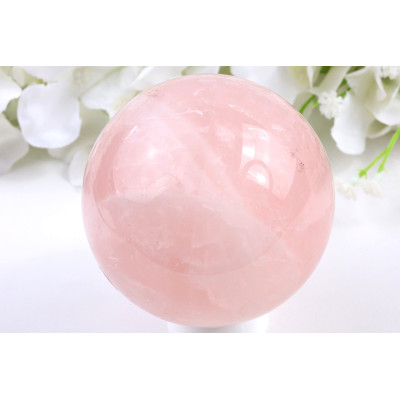 Koule růženín 72 mm - jemně růžová, lesklá | 637 g