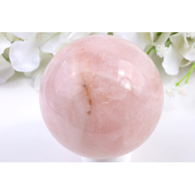 Koule růženín 72 mm - Rose Quartz z Brazílie | 637 g